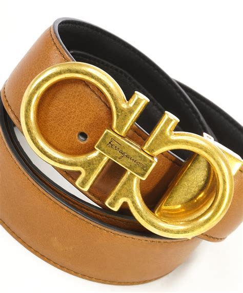 salvatore ferragamo belt gold buckle